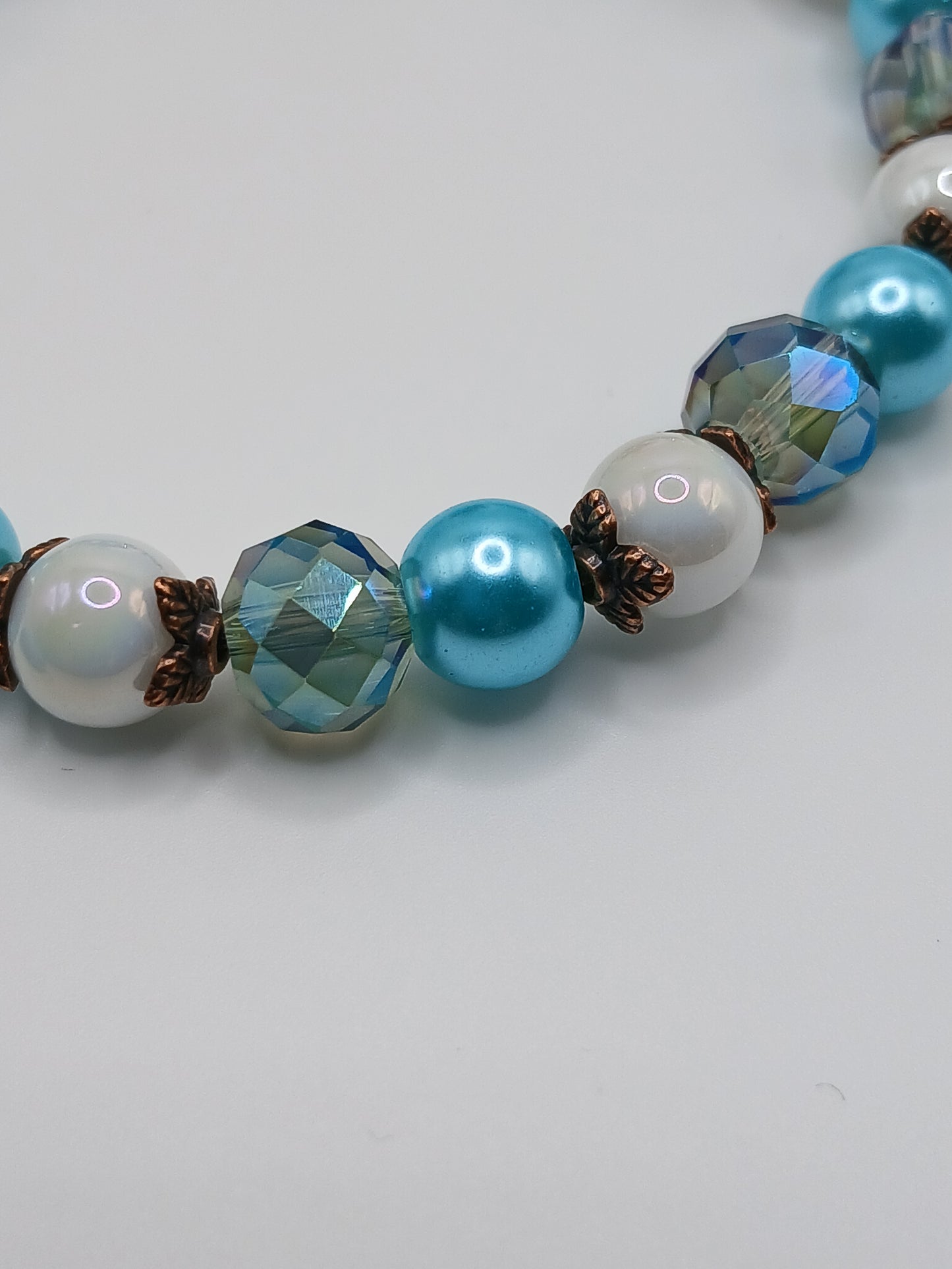 Teal Crystal Stretch Bracelet