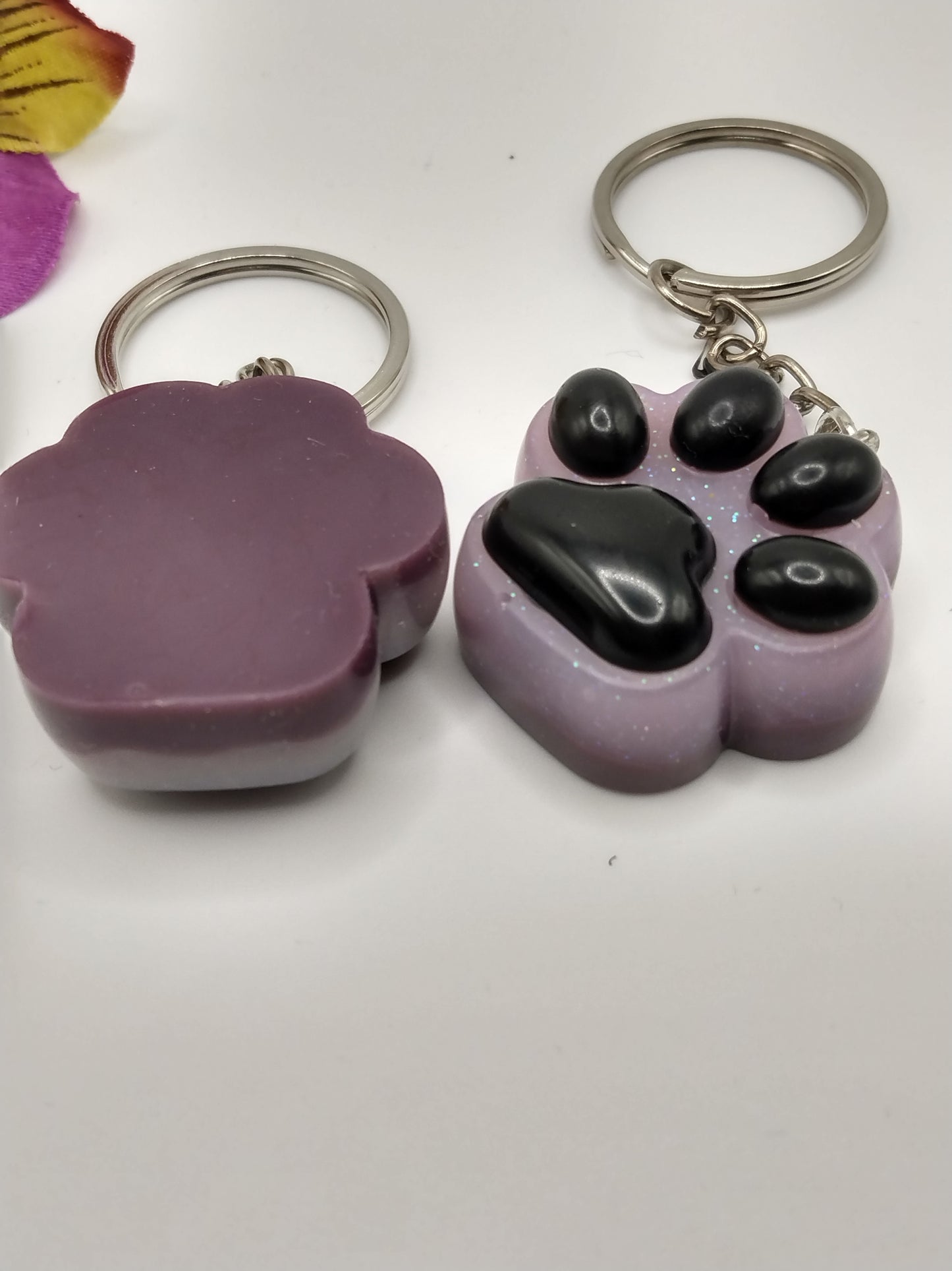 Paw print keychain