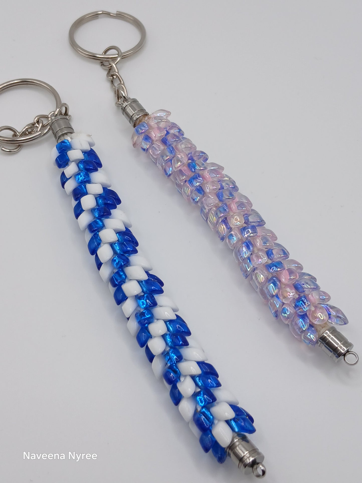 Kumihimo beaded keychains