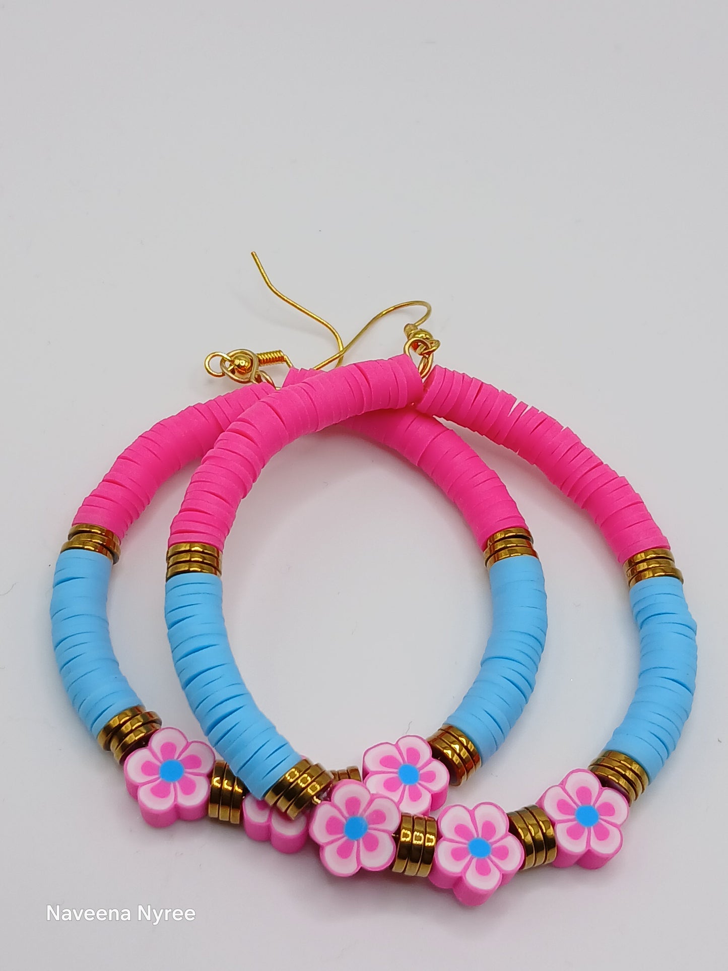 Clay bead earrings