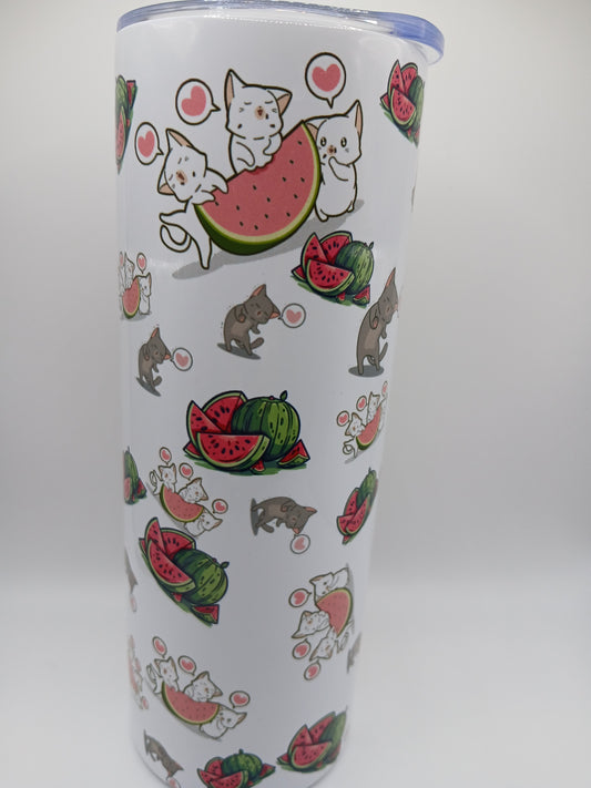 Watermelon Kitty Tumbler