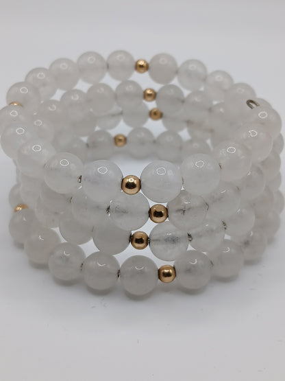 Snow Quartz Wrap Bracelet