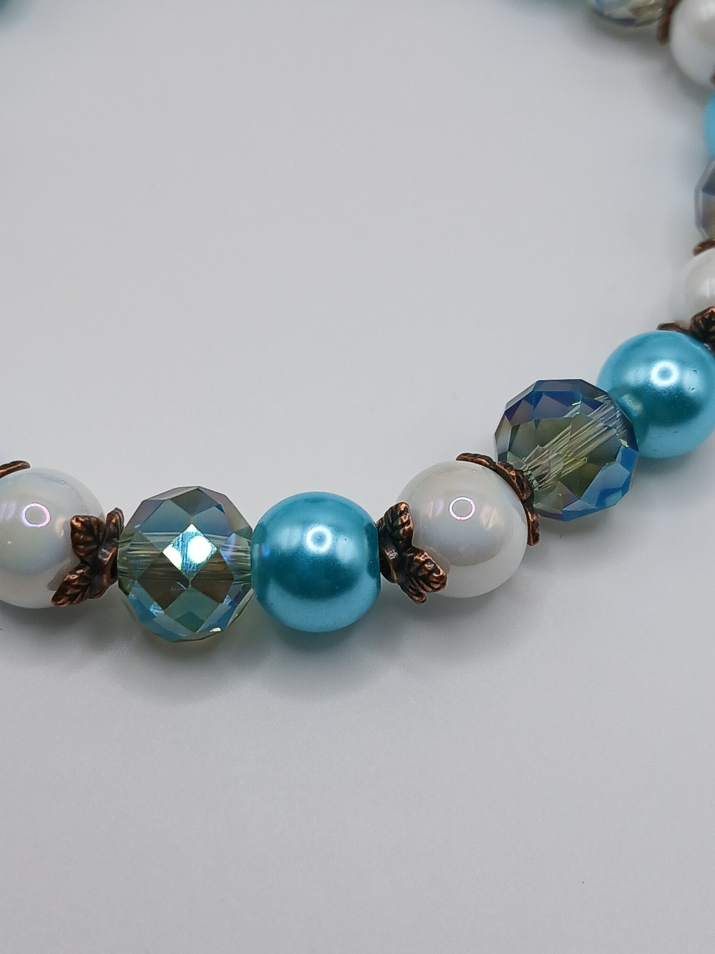 Teal Crystal Stretch Bracelet