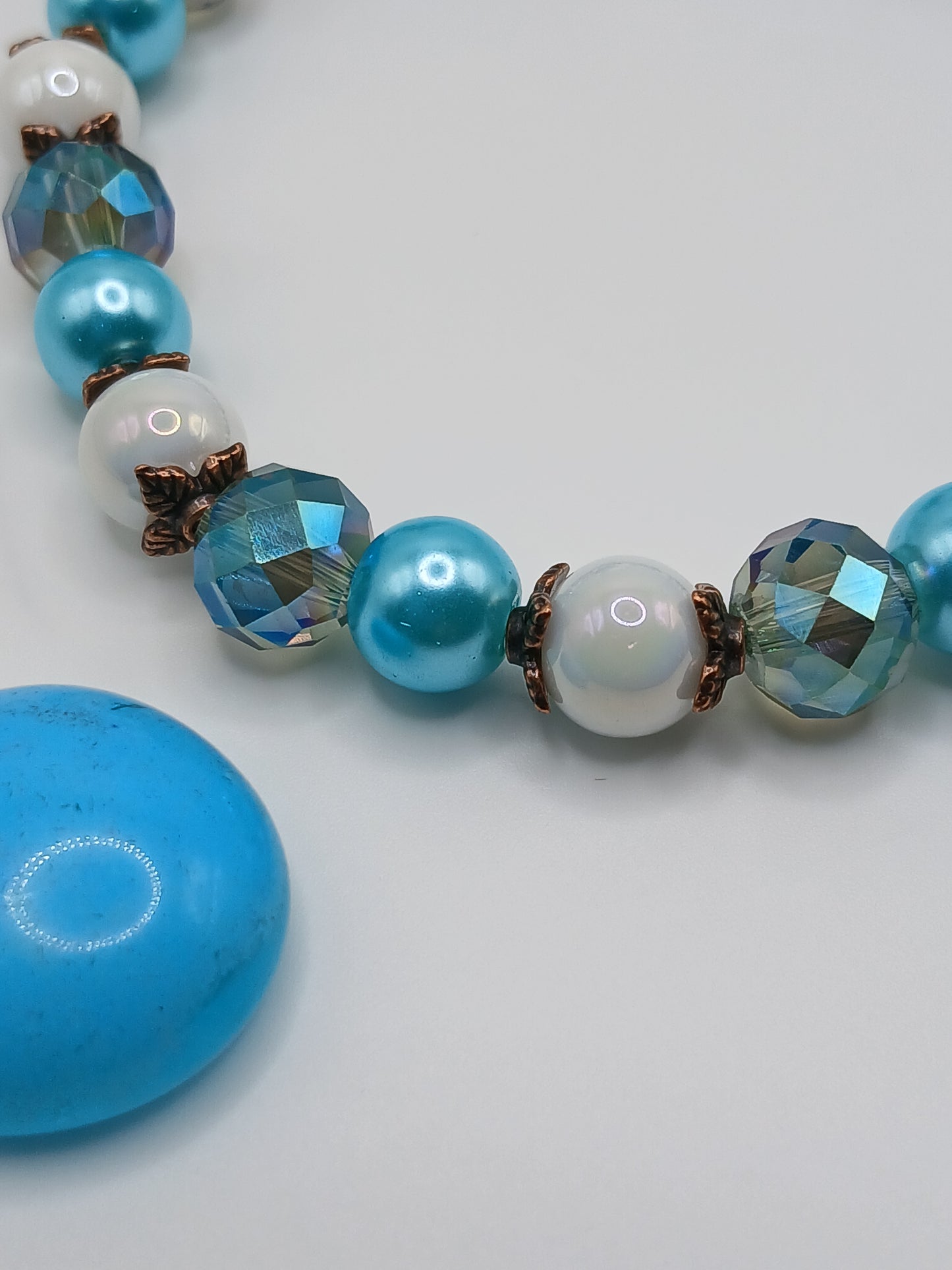 Teal Crystal Stretch Bracelet
