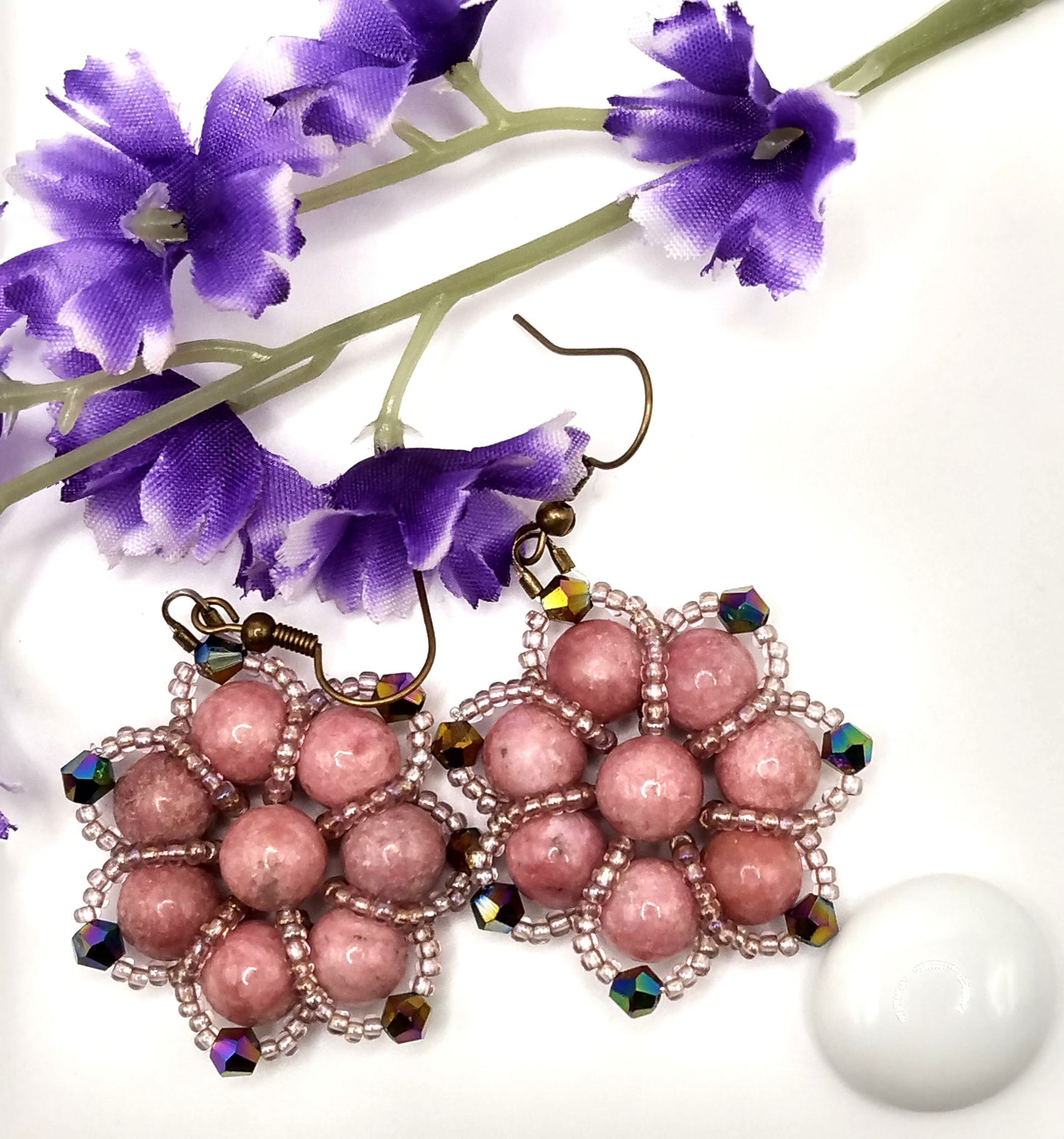 Floral Gemstone Earrings