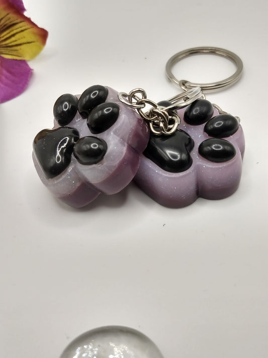 Paw print keychain