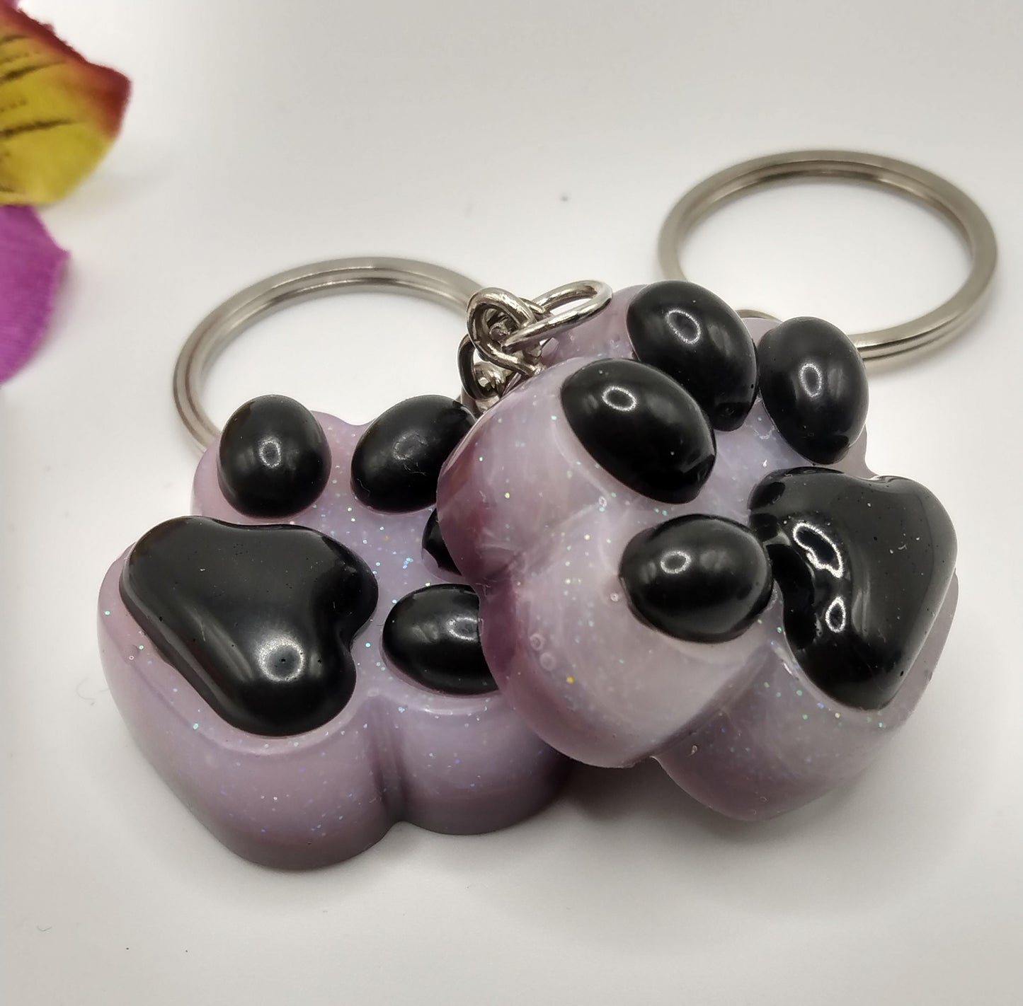 Paw print keychain