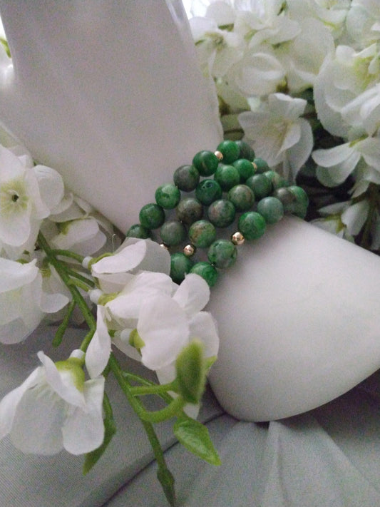 Crazy Agate wrap bracelet