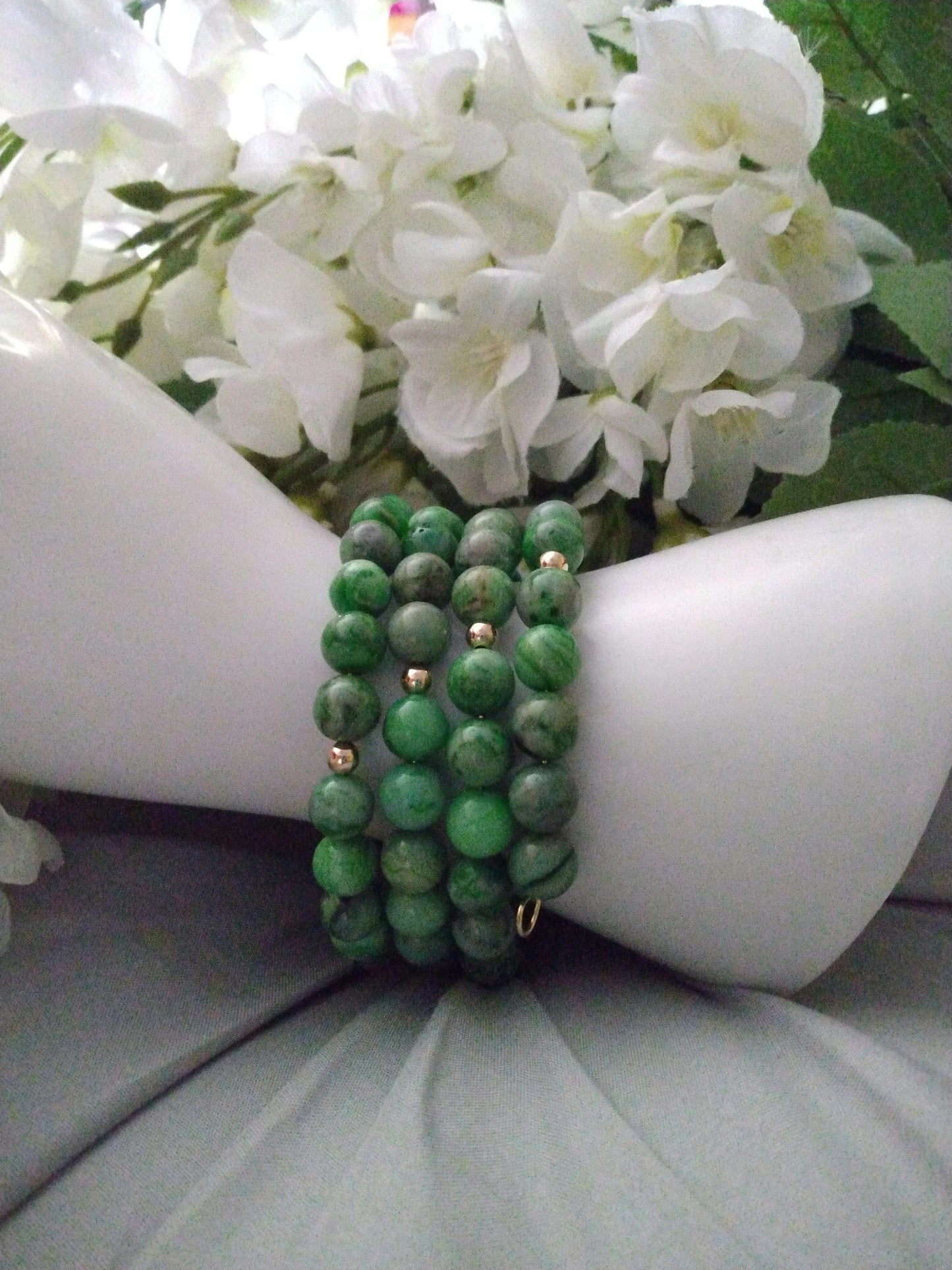 Crazy Agate wrap bracelet