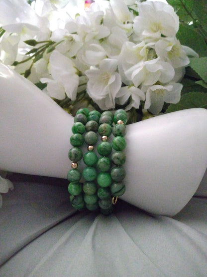 Crazy Agate wrap bracelet