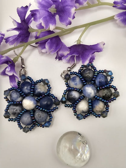Floral Gemstone Earrings