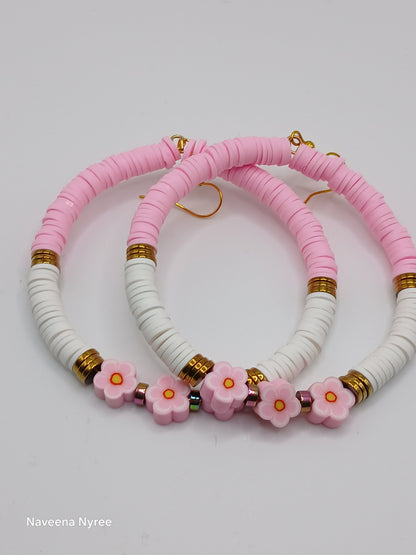 Clay bead earrings