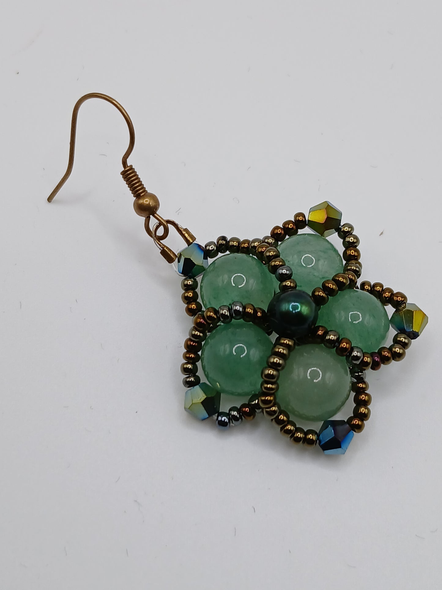 Gemstone and Pearl Earrings