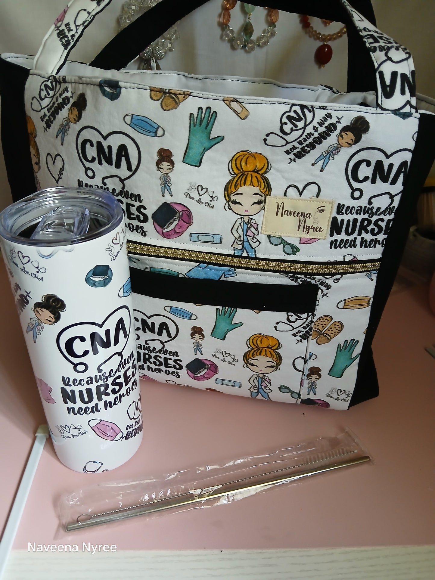 CNA tote bag with Matching cup