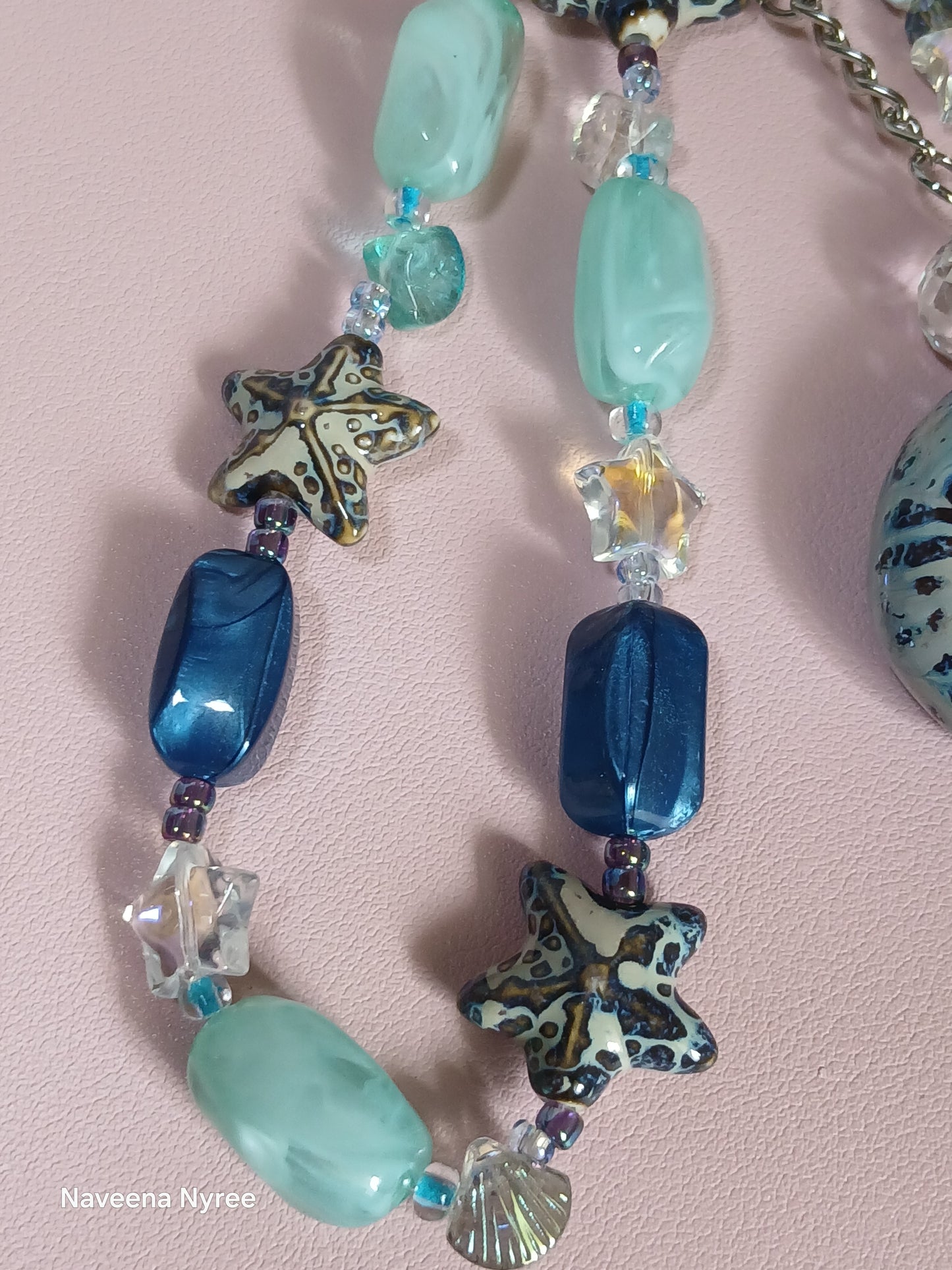 Sea themed purse charms with detachable Keychain.