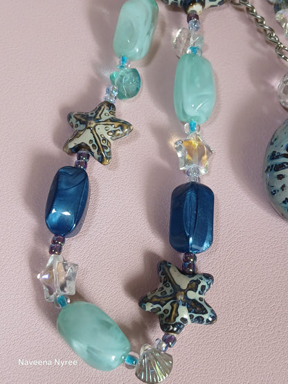 Sea themed purse charms with detachable Keychain.