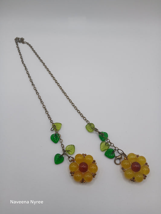 Sunflower bead chain bookmarks