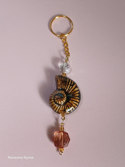 Sea themed purse charms with detachable Keychain.