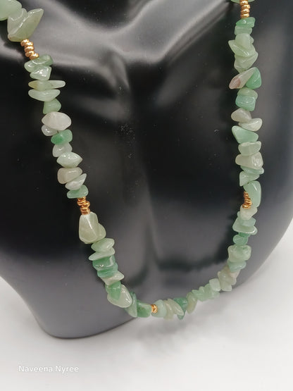 Gemstone chip necklace
