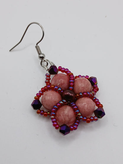 Gemstone and Pearl Earrings