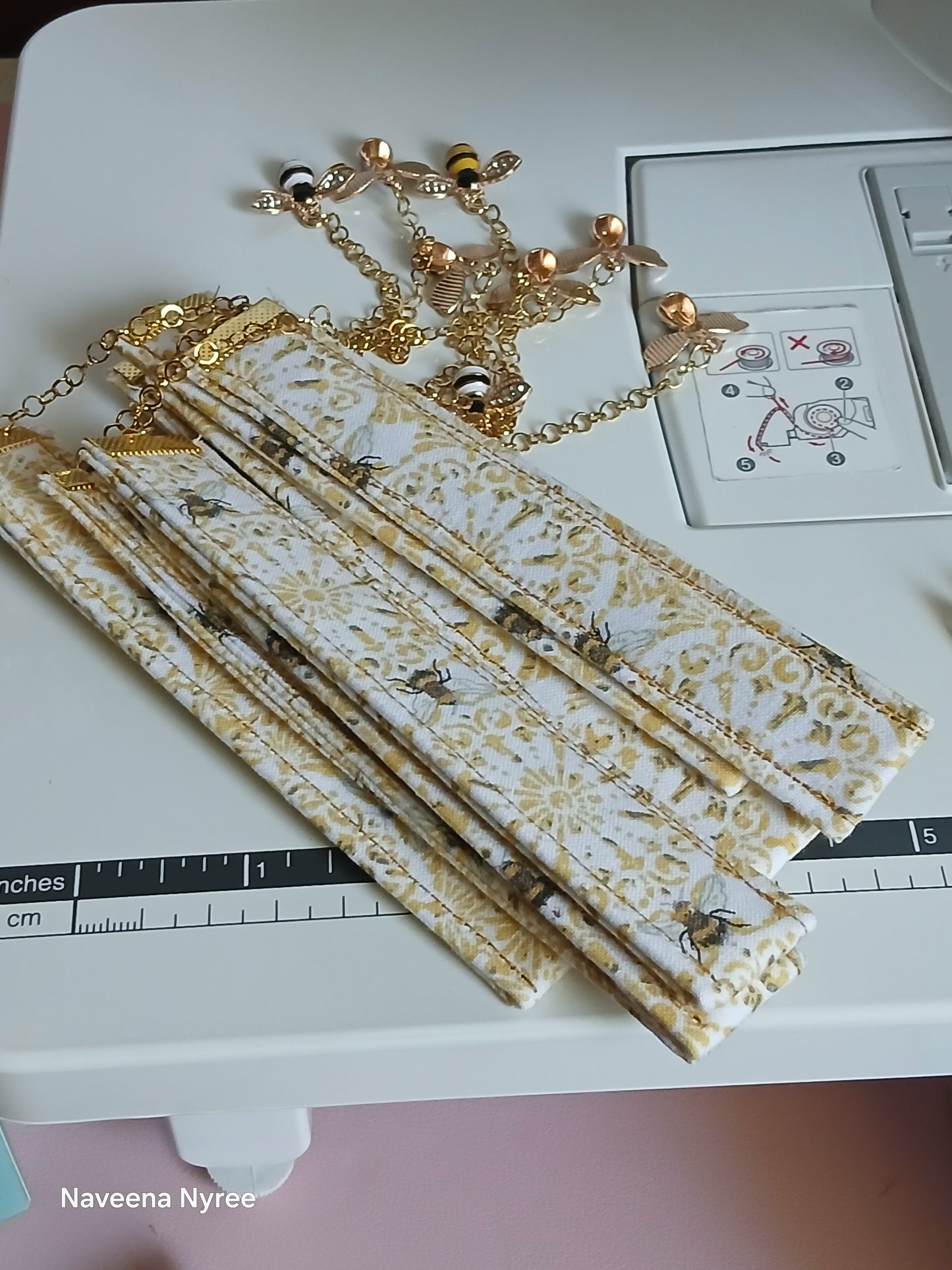 Fabric Bee bookmarks