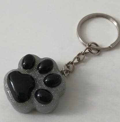 Paw print keychain