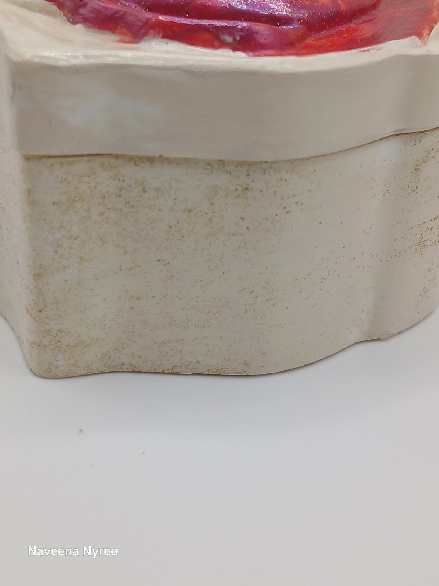Gold Shimmer Rose Trinket Box