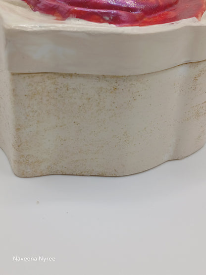Gold Shimmer Rose Trinket Box