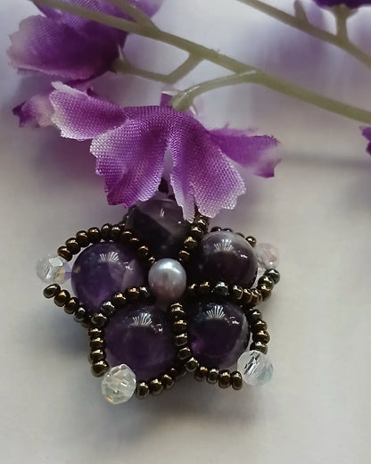 Gemstone and Pearl Earrings