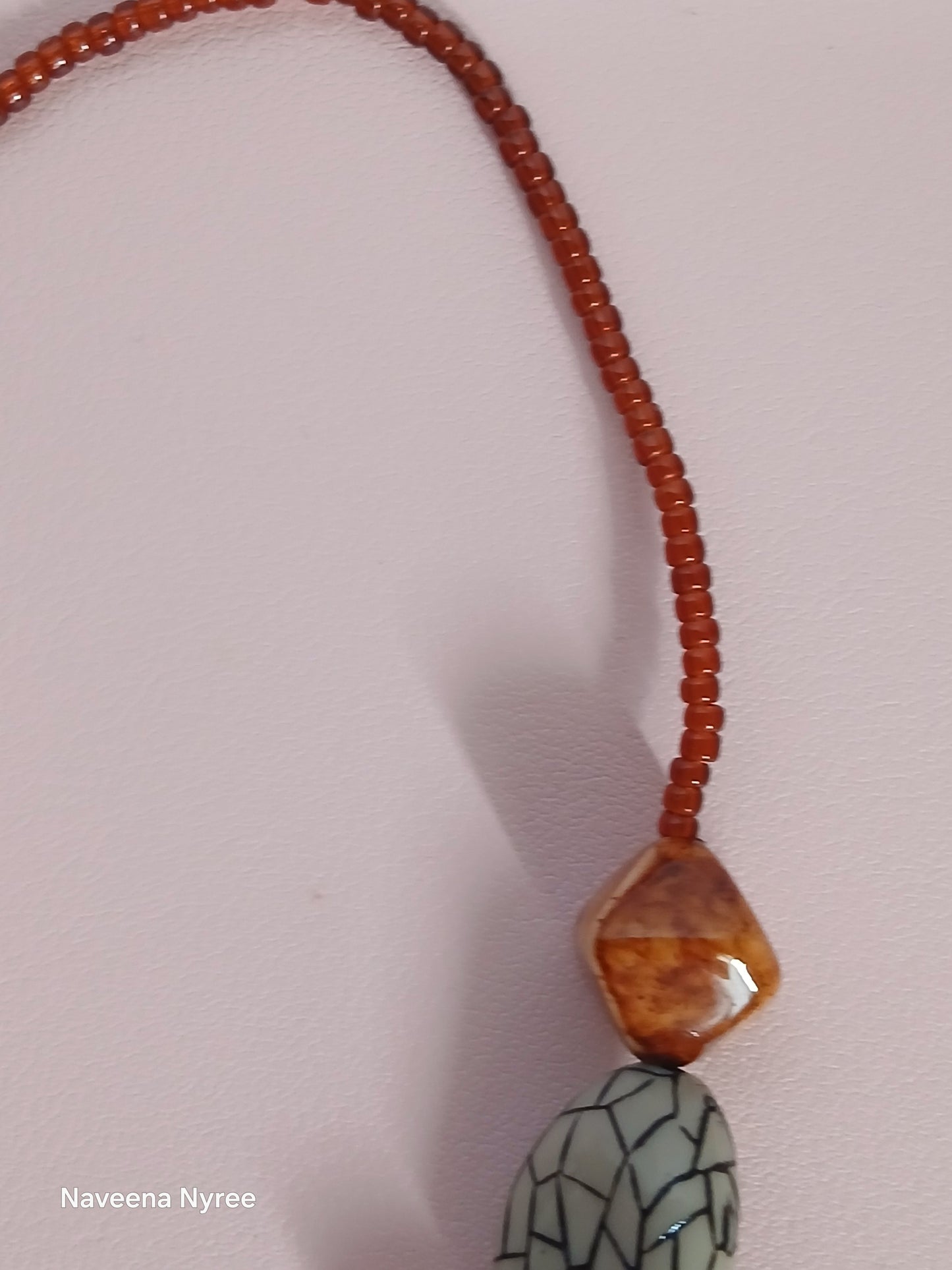Acrylic necklace earrings set