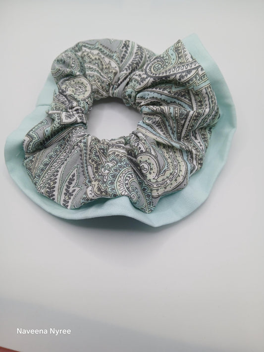 Light Teal framed scrunchie