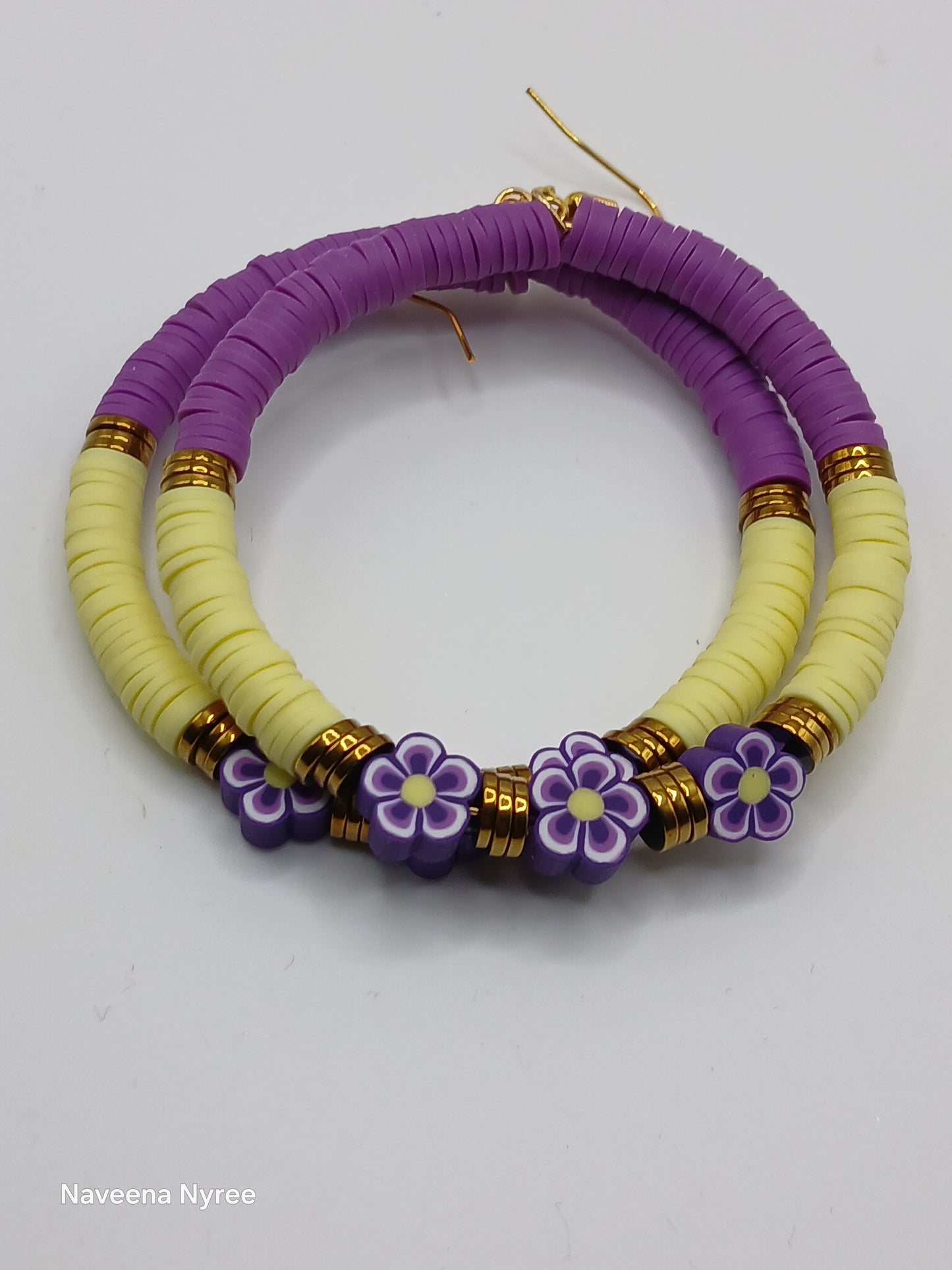 Clay bead earrings