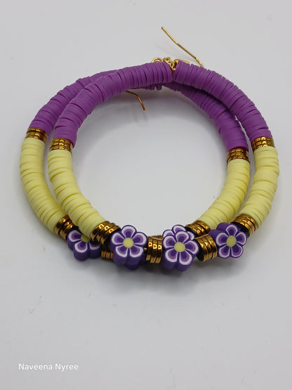 Clay bead earrings