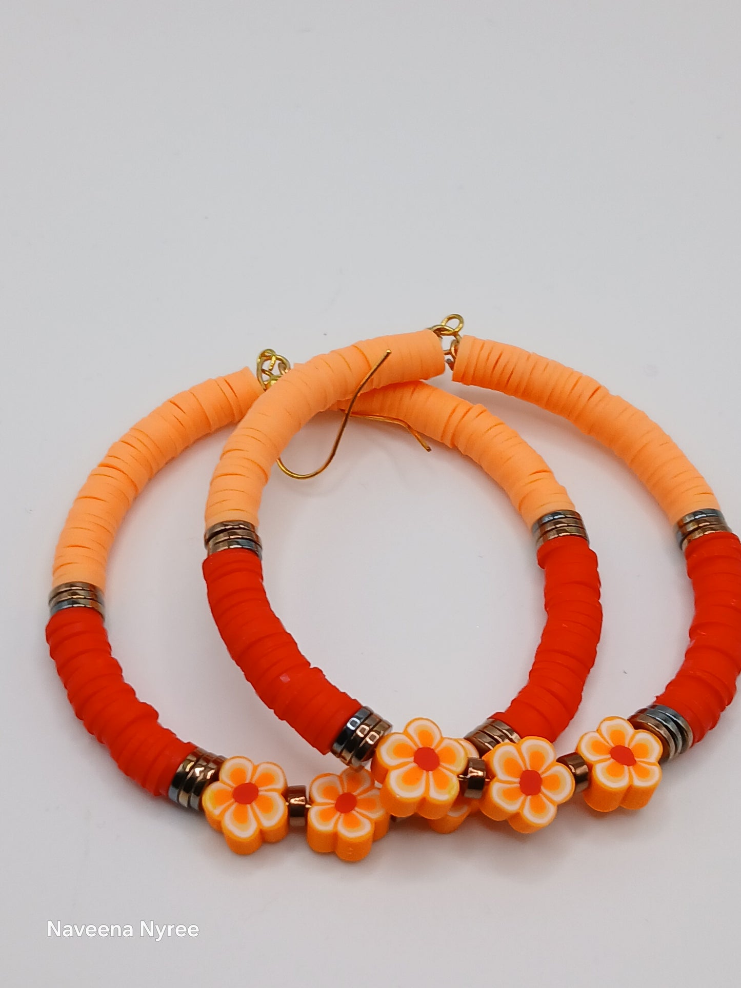 Clay bead earrings
