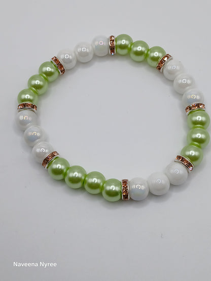 Glass pearl bracelets