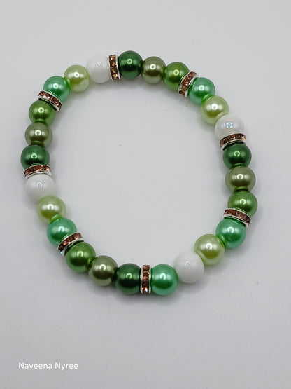 Glass pearl bracelets