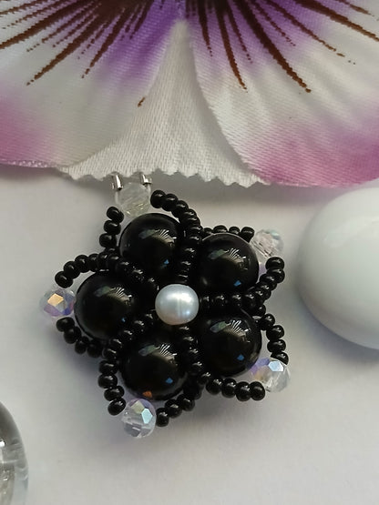 Gemstone and Pearl Earrings