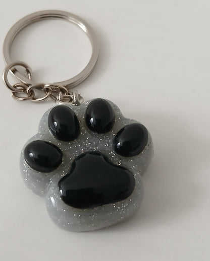 Paw print keychain