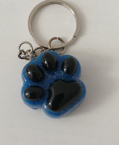 Paw print keychain