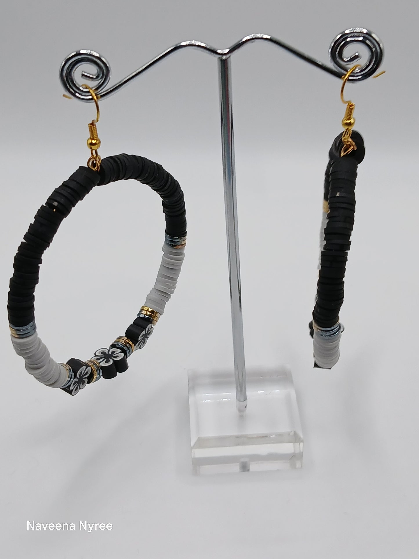 Clay bead earrings