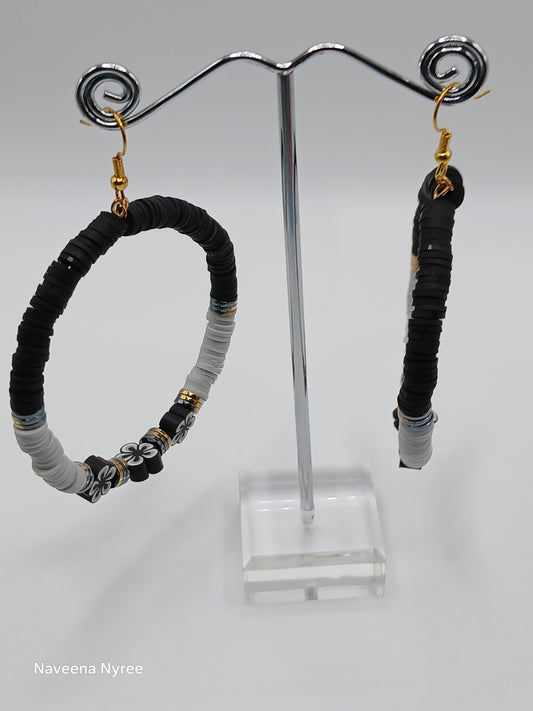 Clay bead earrings