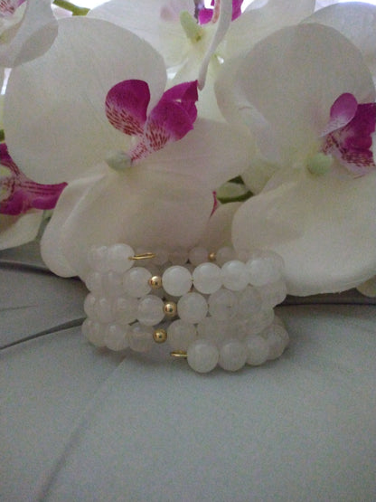 Snow Quartz Wrap Bracelet